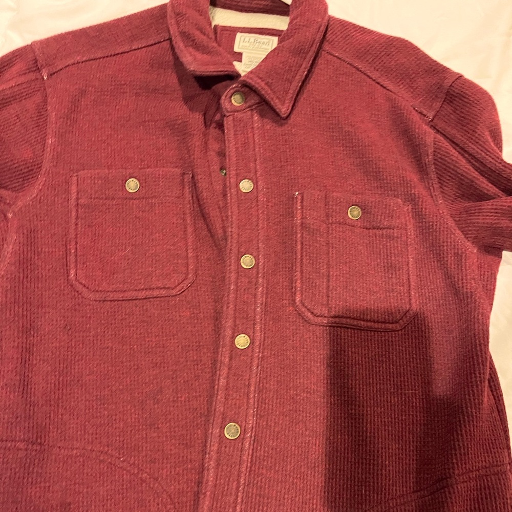 L.L. Bean dark red sweater jacket, medium